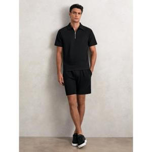 REISS Finton Bonded-Leather Low-Tip Trainers